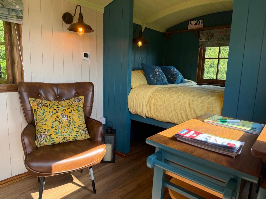 Armchair and bed alcove